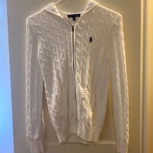 Like new, Ralph Lauren, cable-knit hoodie